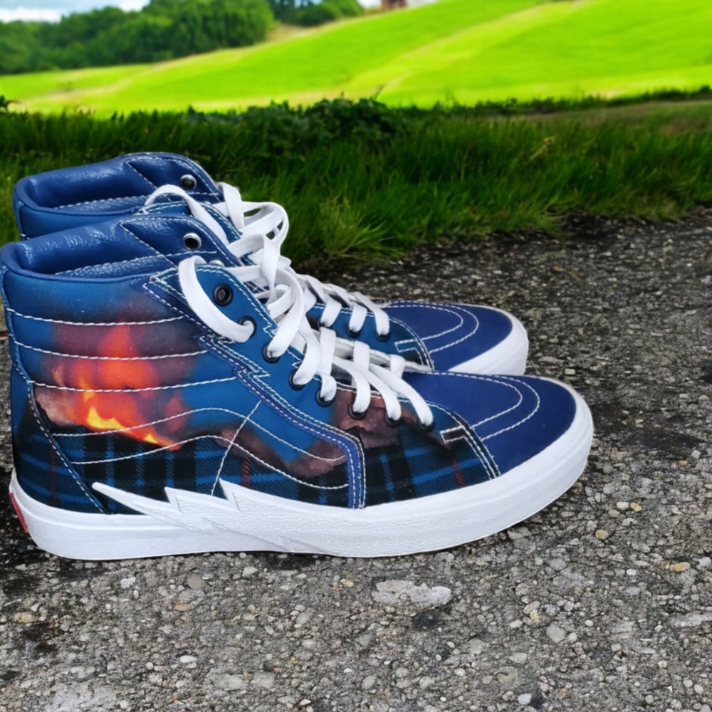 Vans Sk8 Hi Fire Lightening Bolt
